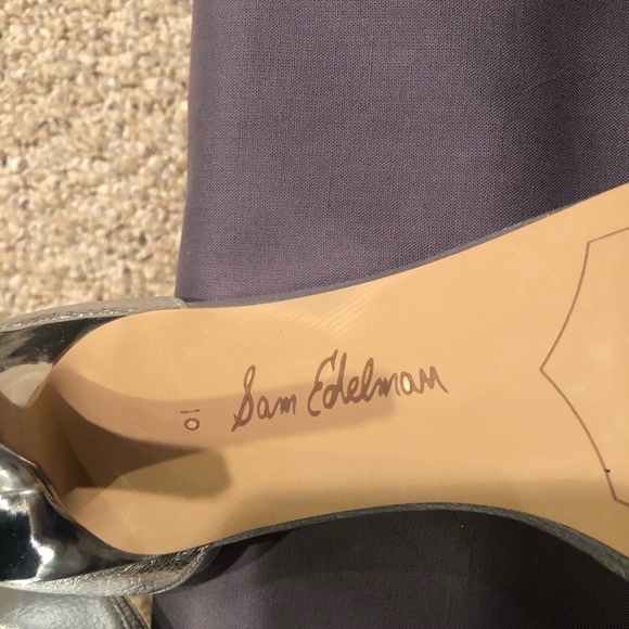 Silver Stiletto Heels by Sam Edelman Size 10 - Picture 9 of 11
